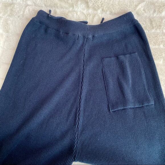 NWT Mijeong Park Ribbed Knit Track Pants in Navy - Picture 6 of 7